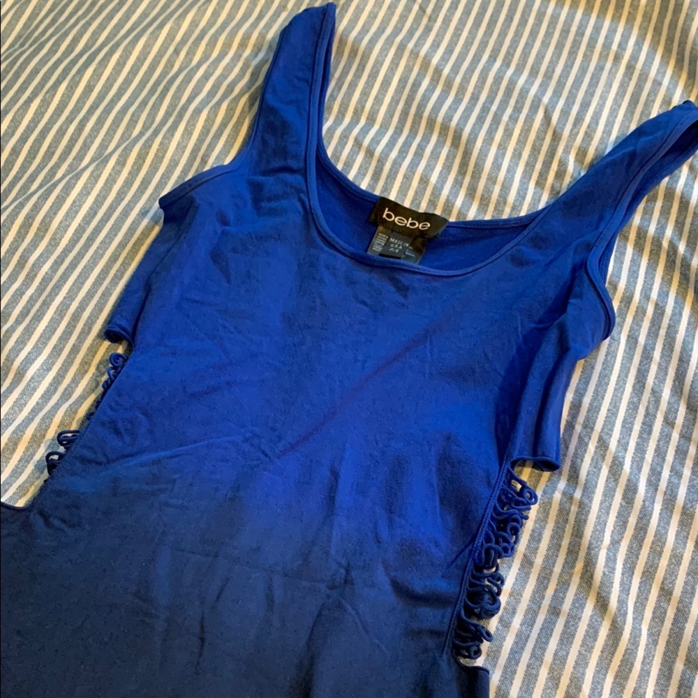 Bebe Blue Women's body con dress